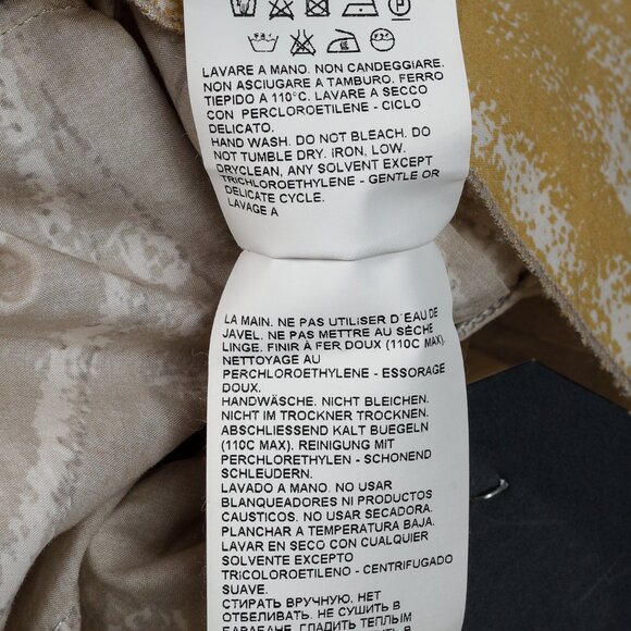 Marni Beige Ochre Yellow Print Tie-Back Blouse - Picture 10 of 11